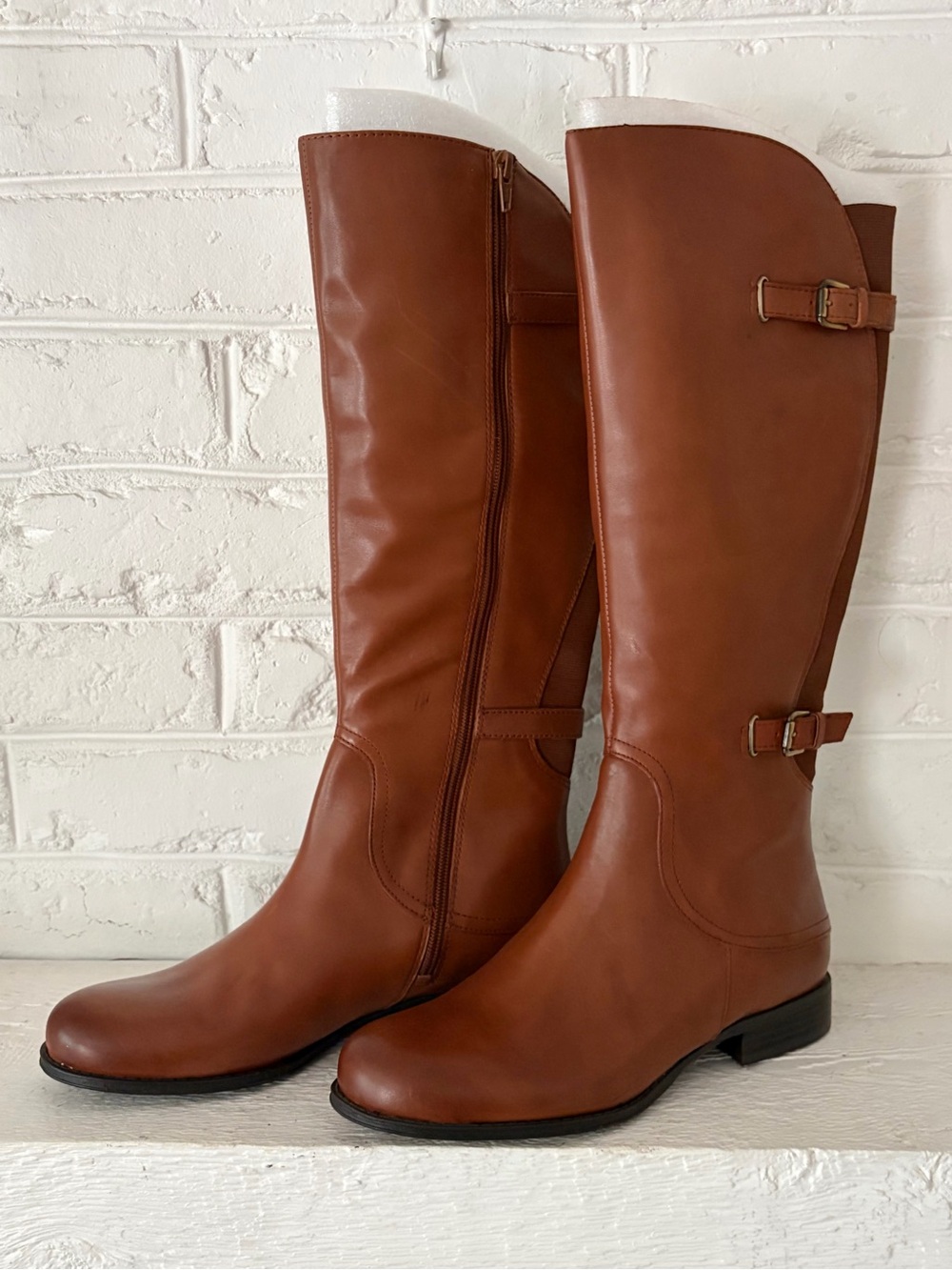 Naturalizer N5 Comfort Jamison Women's Brown Leather Knee High Riding Boots 9W